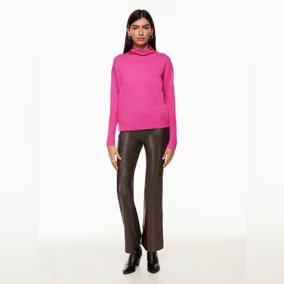 Wilfred Cyprie Merino Wool Mockneck Sweater in Vital Pink 45324 - Picture 1 of 16